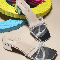 DressBerry Textured Party Block Pumps-9