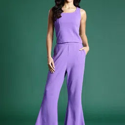 DressBerry Paneled Top With Flared Trousers Co-Ords-picture-30