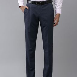 Park Avenue Men Solid Formal Trousers-image-56