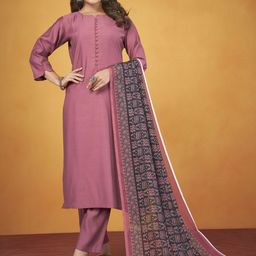 MINGORA Women Regular Kurta with Trousers & With Dupatta-picture-43