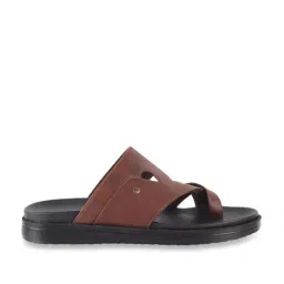 Walkway Men's Brown Toe Ring Sandals-picture-45