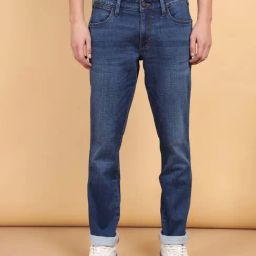 Wrangler Blue Slim Fit Low Rise Jeans-image-84