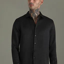 Banana Club Men Classic Slim Fit Opaque Casual Shirt-image-79