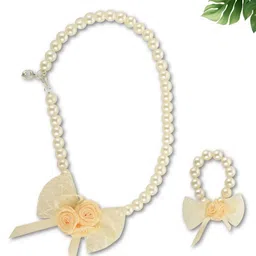 FUNKRAFTS Floral Pearls Beaded Jewellery Set-53