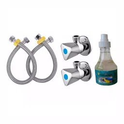 Fastgear Triangle Bathroom Faucet Set Stainless Steel Chrome Finish Silver, FG1076-image-83