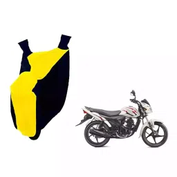 Auto Pearl Waterproof Two Wheeler Cover For Suzuki Hayate (Yellow & Blue)-image-98