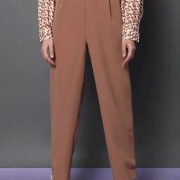 Vero Moda Brown Regular Fit High Rise Pants-picture-47
