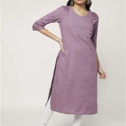 Rangmanch by Pantaloons Purple Cotton Straight Kurta-image-24