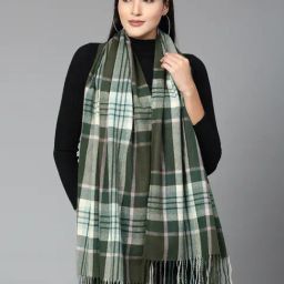 Mafadeny Green Checks Stole-picture-18