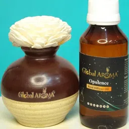 GLOBAL AROMA Opulence Fragracne Ethenic Flower Pot Reed Diffuser Set-17