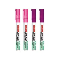 Soni Office Mate Magic Marker Pen Water-Washable, Bright Ink 4.43 mm Bullet Tip Ideal For Creative Use, Pink and Purple (Pack of 4)-picture-20