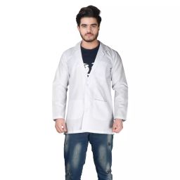 SARAF White Doctor Apron/Lab Coat(K/L) Size:- S, 7103-11