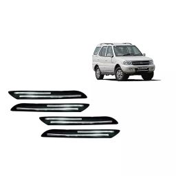 Auto Pearl Plastic & Silver Plated Car Bumper Guard for Tata Safari Storme Black/Silver (Pack of 4 Pcs)-13
