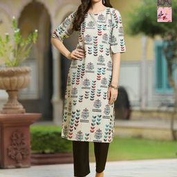 Moda Rapido Women Ethnic Motifs Printed Crepe Kurta-19
