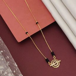 Anouk Gold-Plated Artificial Stones and Beads Mangalsutra-image-94