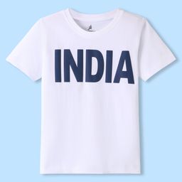 Pine Active Knit Half Sleeves Skin Friendly & Breathable T-shirt Text Print - White-picture-24