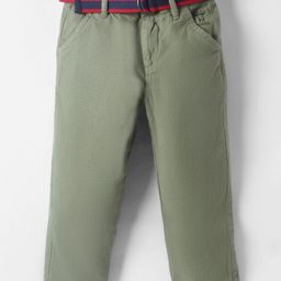 Under Fourteen Only Solid Pant With Belt - Green-image-97