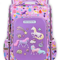 Little Surprise Box Unicorn Garden Theme Backpack Purple - 15 Inches-image-40