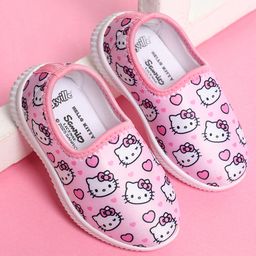 Kidsville Hello Kitty Featuring Character Printed Slip On Shoes - Pink-picture-17