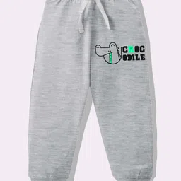 KAVEE Pure Cotton Knit Biowashed Full Length Crocodile Printed Lounge Pants -Grey-picture-35