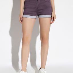 SHOWOFF Women Slim Fit Denim Denim Shorts-image-95