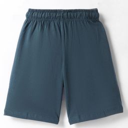 CUCUMBER Sinker Knit Above Knee Length Shorts With Text Print - Dark Green image 2