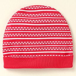 Doodle Poodle Interlock Knit Caps with Super Boy Text Print Pack of 2 Red & Yellow - Diameter 11 cm image 2