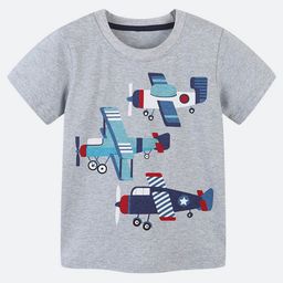 Oh Rare Boys Colourblocked Polo Collar Applique T-shirt-image-64