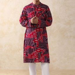 Moara Floral Printed Straight Pure Cotton Kurta with Trousers-image-58