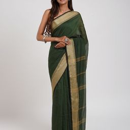 TEEJH Zari Pure Cotton Saree-image-74
