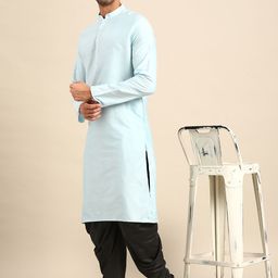 Amodh by Kisah Men Black Solid Cotton Dhoti Pants-20