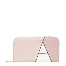 Aldo Pink Color Block Zip Around Wallet for Women-image-36