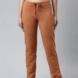Enamor Orange Cotton Lounge Pants-image-44
