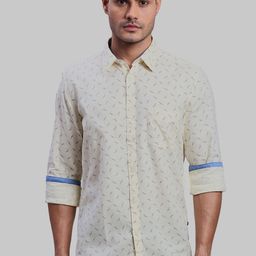 Parx Men Slim Fit Floral Opaque Printed Casual Shirt-picture-2