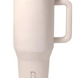 HOUSE OF QUIRK Off White Single Stainless Steel Solid Double Wall Vacuum Water Bottle-image-37