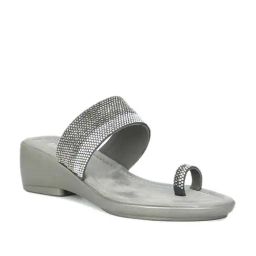 Inc.5 Women's Gun Metal Toe Ring Wedges-image-76