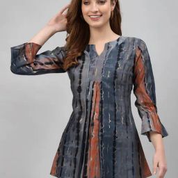 Tankhi Blue Printed Tunic-image-77