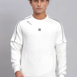 Rock.it White Regular Fit Self Pattern Sweatshirt-picture-2
