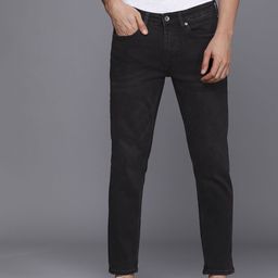 Louis Philippe Jeans Men Navy Blue Smart Skinny Fit Mid-Rise Light Fade Stretchable Jeans-image-66
