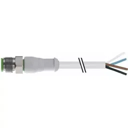 RS PRO 3 Way Sensor Actuator Cable Straight Male M12 to Unterminated 5 m, 1547740-18