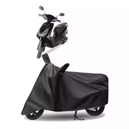 Auto Pearl Polyester Two Wheeler Cover for Ampere Reo Elite BS6 (Grey)-image-87