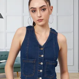 all about you Cotton Denim Crop Top-image-14