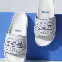 Chupps Men's White Slides-image-64