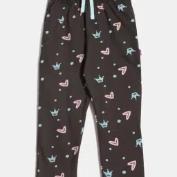 Dixcy Slimz Kids Grey Cotton Printed Trackpants-picture-7