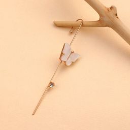 SOHI Gold Plated Artificial Stones Ear Cuff Earrings-11