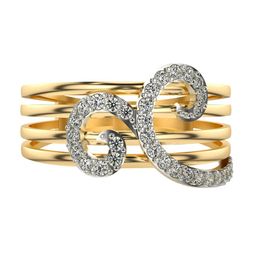 VALANOVA 18K Yellow Gold Plated Sterling Silver 0.30 Ct Certified Lab Grown Diamond Ring-image-24