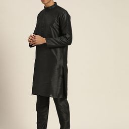 SOJANYA Mandarin Collar Regular Kurta With Churidar & With Nehru Jacket image 5