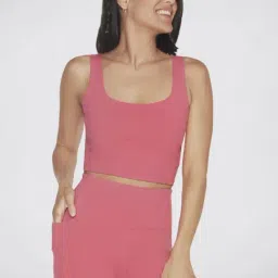 Skechers Pink Lightly Padded Sports Bra-image-81