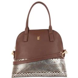 Baggit Brown Printed Medium Bowler Handbag-image-18