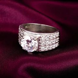 GIVA 92.5 Sterling Silver Sweet Surrender Ring For Men-image-2